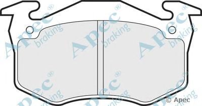 APEC BRAKING pad573 -  Комплект тормозных колодок, дисковый тормоз
